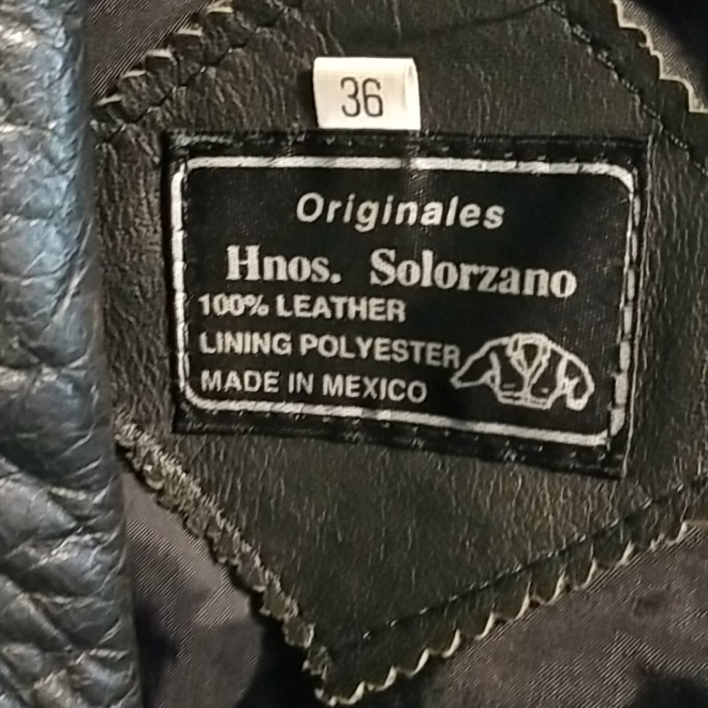 *Vintage*1980*crop GENUINE REAL LEATHER JACKET - Picture 3 of 8